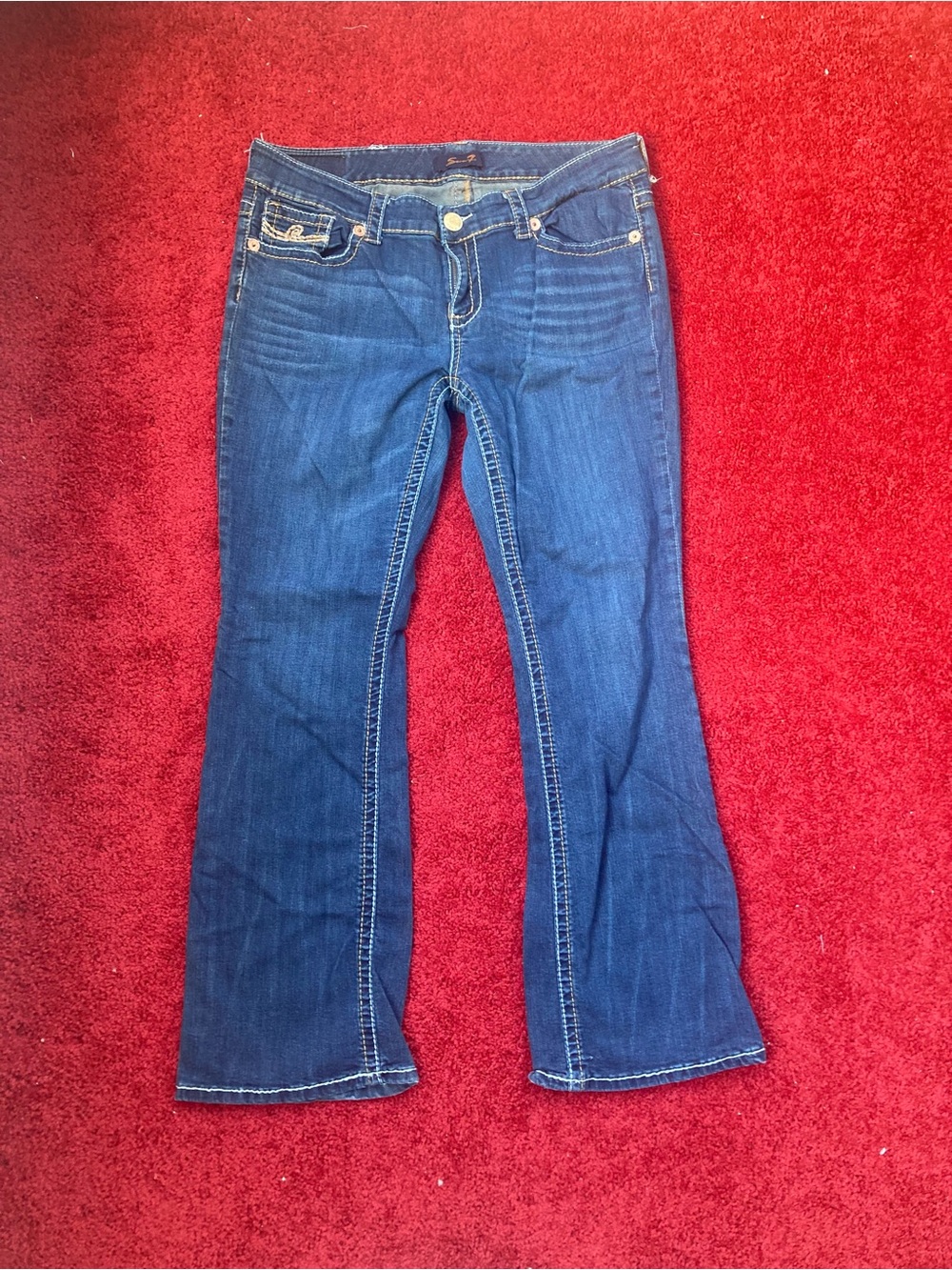 Seven7 Dark Blue Flare Jeans Women’s Size 16